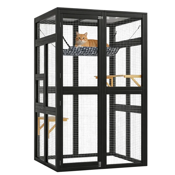 Outdoor Cat Cage Weatherproof Roof